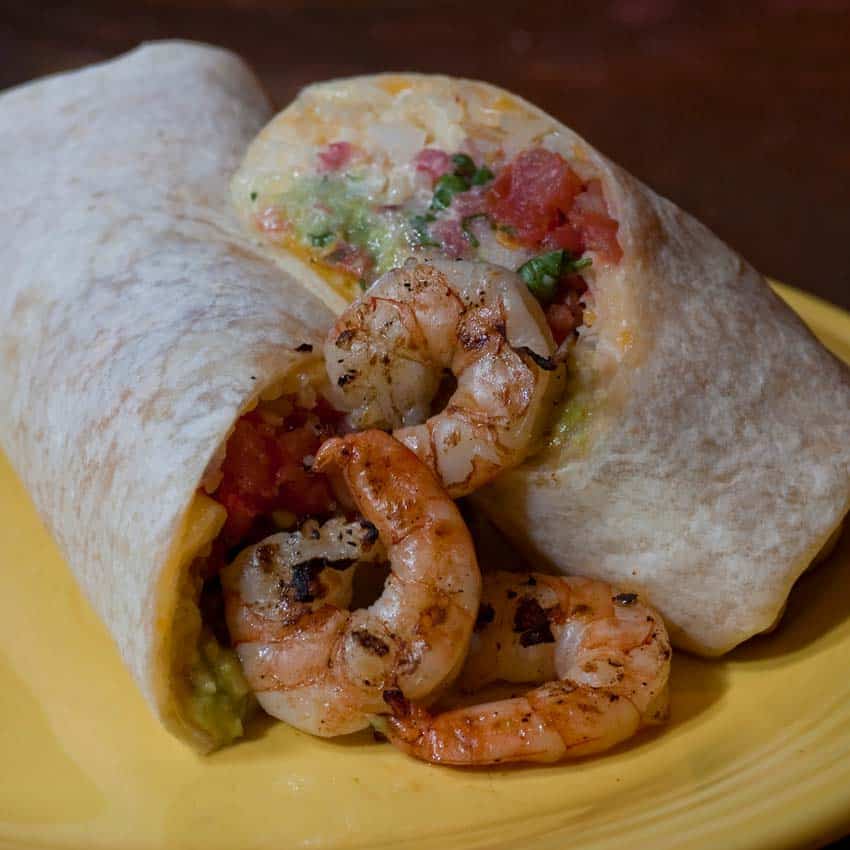 Big Catch Shrimp Burrito with extra shrimp